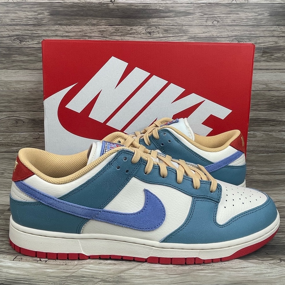 NEW Nike Dunk Low Premium Pale Ivory Blue Men's Sizes HJ9112-110 - Picture 1 of 8